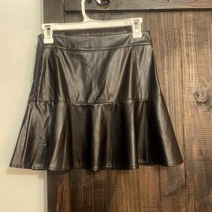 Faux leather skirt